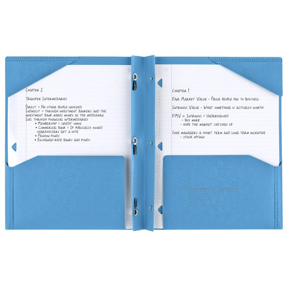 Amazon.com : Five Star 2-Pocket Folders with Prong Fasteners