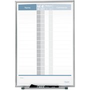 Quartet Matrix In Out Board, 11" x 16", Magnetic, Track Up To 15 Employees