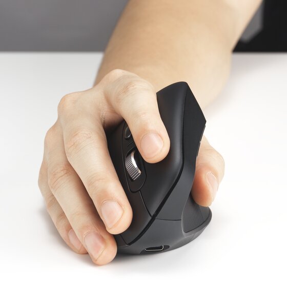Kensington Pro Fit Ergo MY630 EQ Wireless Rechargeable Mouse, Bluetooth LE, 2.4GHz