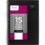 Mead® Basic 2025 15-Month Weekly Monthly Planner, Black, Small, 5 1/2" x 8 1/2" thumbnail images 1 of 6