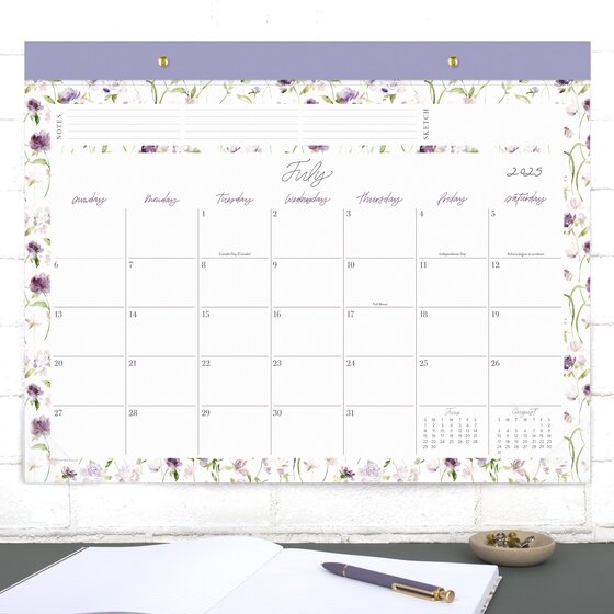 Leah Bisch™ for Cambridge® Academic 20252026 Monthly Desk Pad Calendar
