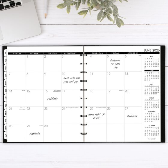 AT-A-GLANCE 2025-2026 Academic Planner - Weekly & Monthly Layout Purple Cover