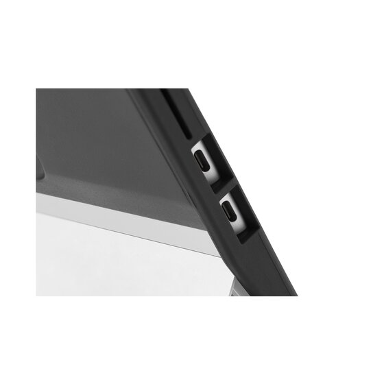 Custodia Microsoft Surface Go 3 10.5 2021, Ibrida Antiurto Tre-Strati Cover Silicone + PC Protettiva Case con Supporto, Cinturino a Mano & Tracolla, Porta Penna per Microsoft Surface Go 3 10.5 2021