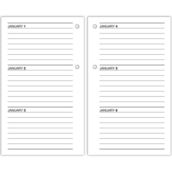 ATAGLANCE® 2026 Recycled Daily LooseLeaf Desk Calendar Refill