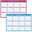 AT-A-GLANCE® Horizontal Reversible Erasable Academic and Regular Year 2025-2026 Wall Calendar, Extra Large, 48" x 32" thumbnail images 4 of 5