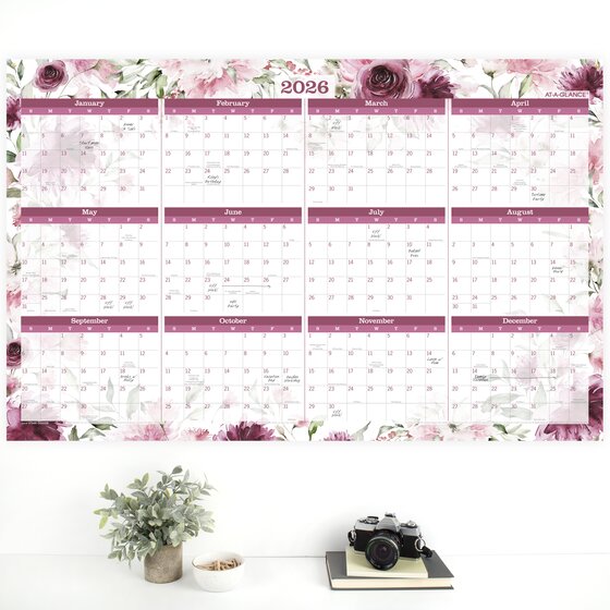 ATAGLANCE® BADGE Reversible Erasable Academic and Regular Year 2025