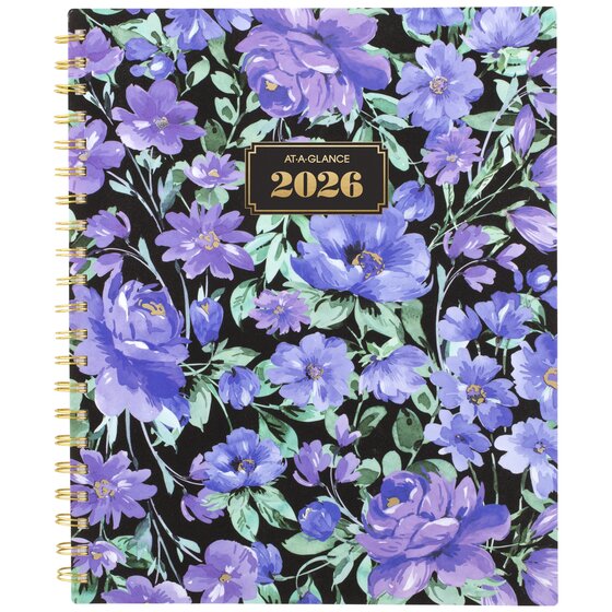 ATAGLANCE® BADGE 2026 Weekly Monthly Planner, Floral, Large, 8 1/2" x