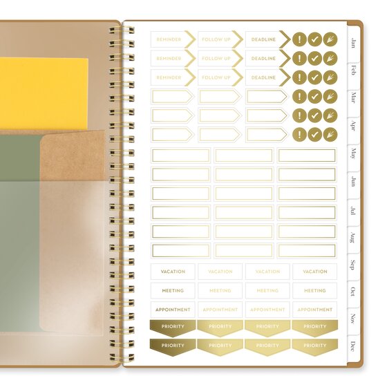 Cambridge® WorkStyle® Focus 2026 Weekly Monthly Planner, Sunbaked