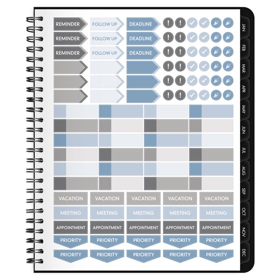 ATAGLANCE® Contemporary Lite 2026 Weekly Monthly Planner, Black