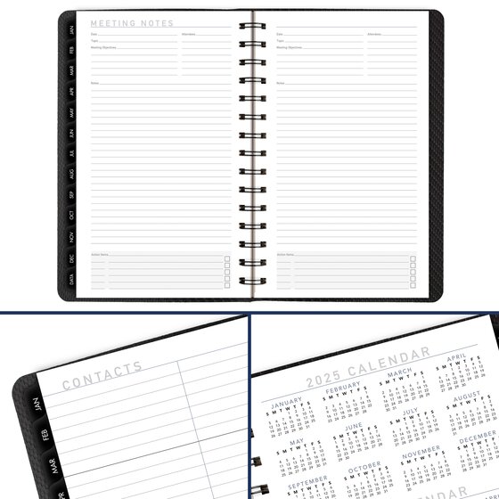 AT-A-GLANCE® Contemporary 2026 Weekly Monthly Planner, Charcoal, Small ...