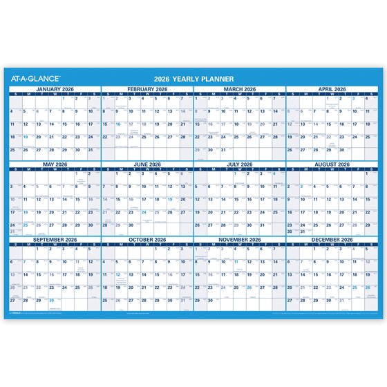 AT-A-GLANCE Calendario De Pared Y Escritorio 2024, 11 X 8