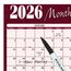 AT-A-GLANCE® 2026 Horizontal Reversible Erasable Yearly Wall Calendar, Red and Blue, Extra Large, 48" x 32" thumbnail images 4 of 4