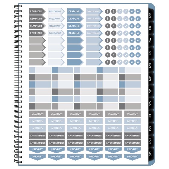 AT-A-GLANCE® Contemporary Lite 2026 Monthly Planner, Mineral Blue
