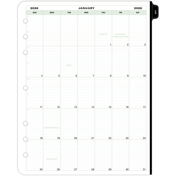 DayTimer® January 2026 December 2026 One Page Per Day Planner Refill DayTimer® January 2026 December 2026 One Page Per Day Planner Refill