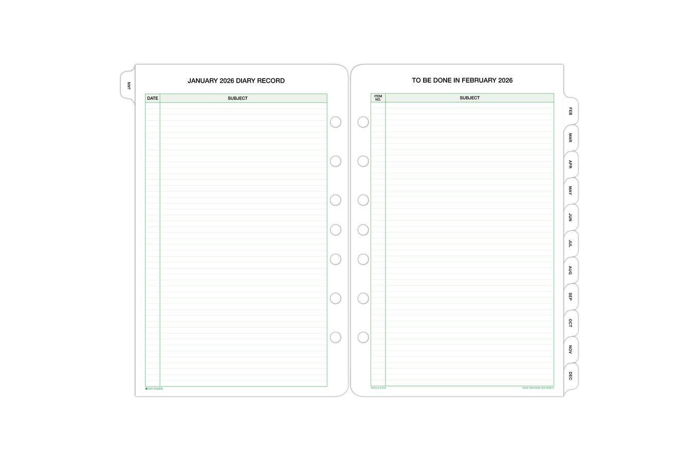 Recharge Agenda Hebdomadaire Modern Diary - Janvier 2023 à Janvier 2024, Format 9x15 Cm