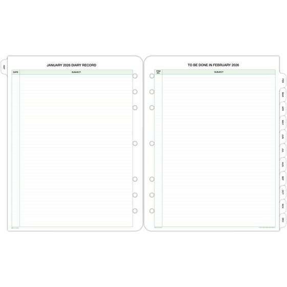 DayTimer® Classic January 2026 December 2026 Two Page Per Month