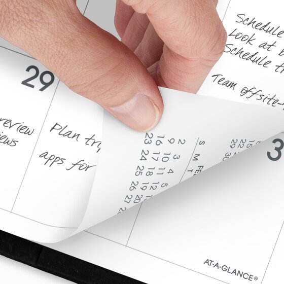 etiennedenページ AT-A-GLANCE® Designer Cover 2026 Monthly Planner, Black, Large, 7