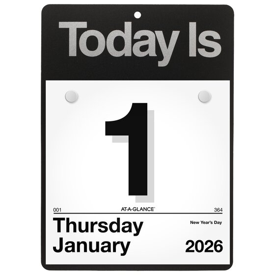 AT-A-GLANCE® 2026 “Today Is” Daily Wall Calendar, Small, 6