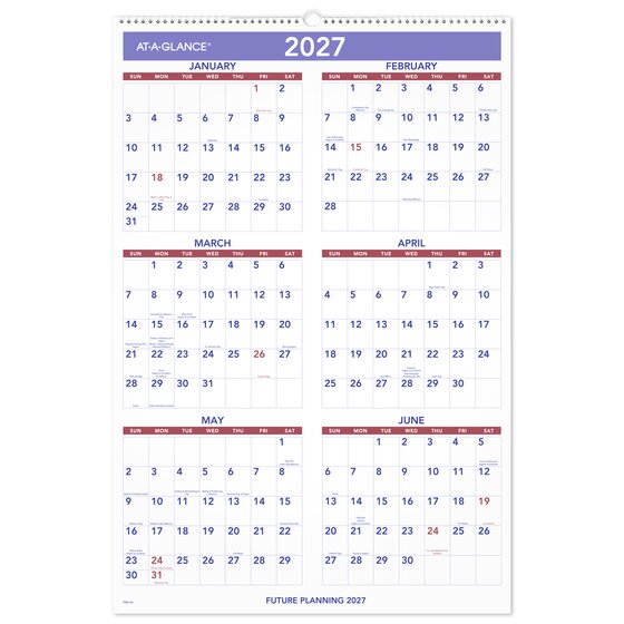 ATAGLANCE® 2026 Monthly Wall Calendar, Large, 20" x 30" Monthly