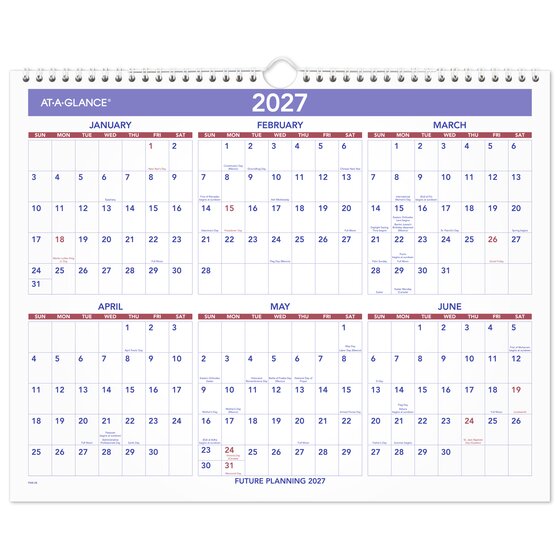 ATAGLANCE® 2026 Monthly Wall Calendar, Medium, 15" x 12" Monthly