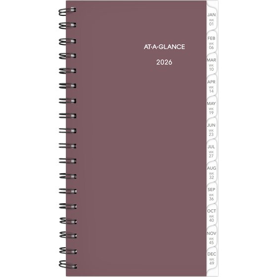 ATAGLANCEĀ® 2026 Weekly Planner Refill, Wirebound, Pocket, 3 1/4" x 6 ATAGLANCEĀ® 2026 Weekly Planner Refill, Wirebound, Pocket, 3 1/4" x 6