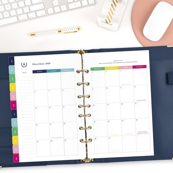 Simplified by Emily Ley for ATAGLANCE® 2026 Weekly Refill, LooseLeaf