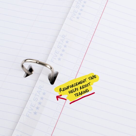 てぷぷ　0118 Five Star® Reinforced Filler Paper Plus Study App, College