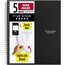 Five Star® Spiral Notebook Plus Study App, 5 Subject, Wide Ruled, 8" x 10 1/2", Black thumbnail images 1 of 8
