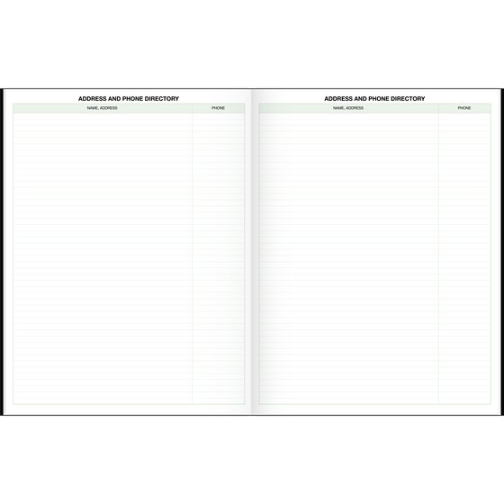 DayTimer® 2026 Monthly Planner Notebook, Black, Large, 8 1/2" x 11