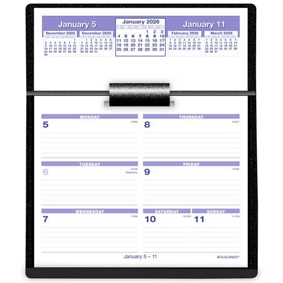 ATAGLANCE® FLIPAWEEK® 2026 Desk Calendar and Base, Complete Set ATAGLANCE® FLIPAWEEK® 2026 Desk Calendar and Base, Complete Set