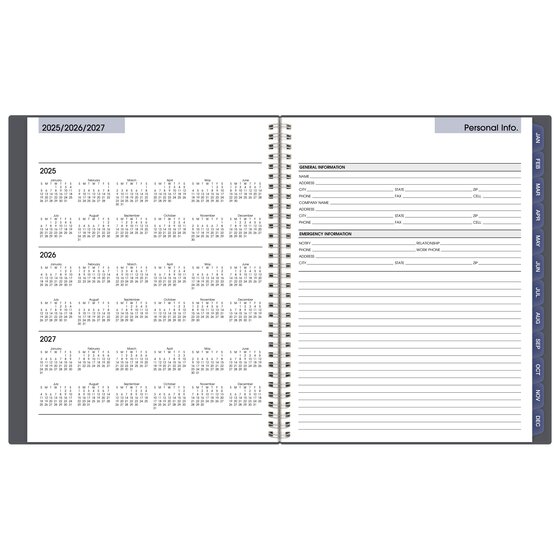 etiennedenページ AT-A-GLANCE® Designer Cover 2026 Monthly Planner, Black, Large, 7