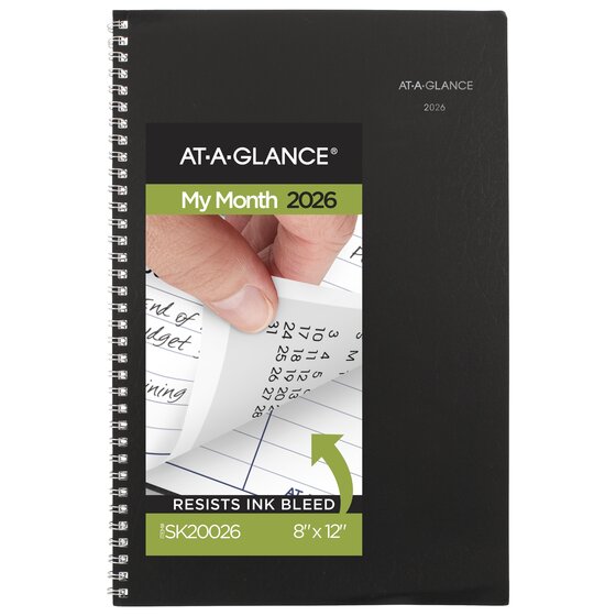AT-A-GLANCE® DayMinder® 2026 Monthly Planner, Black, Large, 8