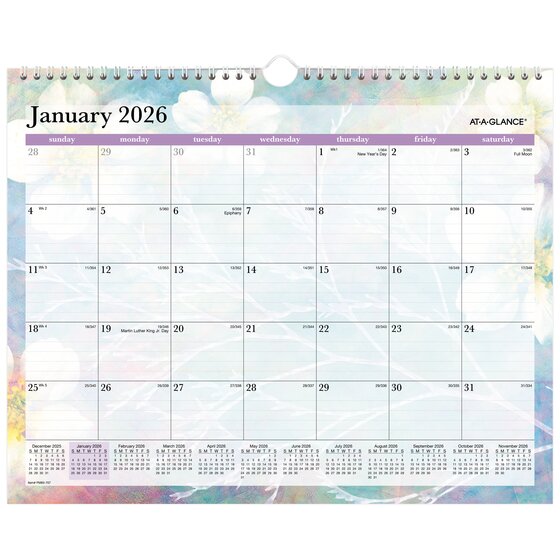 ATAGLANCE® Dreams 2026 Monthly Wall Calendar, Medium, 15" x 12