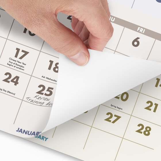 AT-A-GLANCE® 2026 Scenic Three Month Wall Calendar, Large, 12" x 27 ...