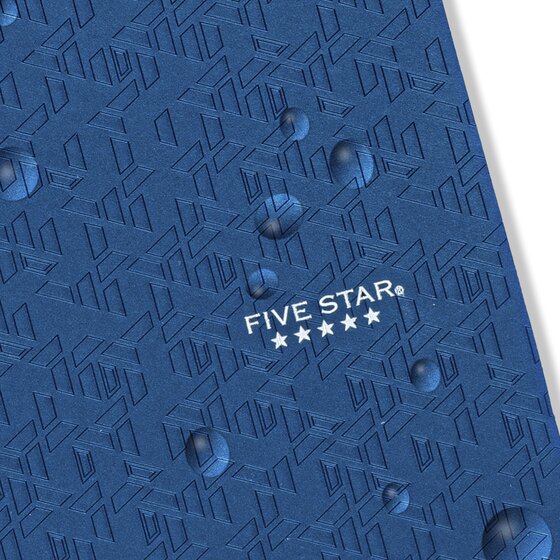 Five Star® 2-Pocket Stay-Put Plastic Folder, 4 Pack, Black, Fire