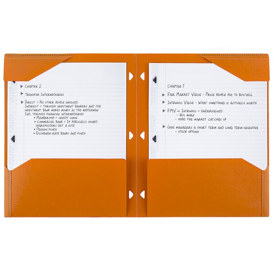 Five Star 2-Pocket Stay-Put Plastic Folder, Sedona Orange | Hot