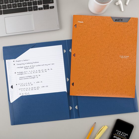 Five Star 2-Pocket Stay-Put Plastic Folder, Sedona Orange | Hot