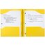 Five Star Stay-Put Plastic Pocket and Prong Folder, Harvest Yellow thumbnail images 2 of 8