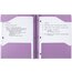 Five Star Stay-Put Plastic Pocket and Prong Folder, Amethyst Purple thumbnail images 2 of 8