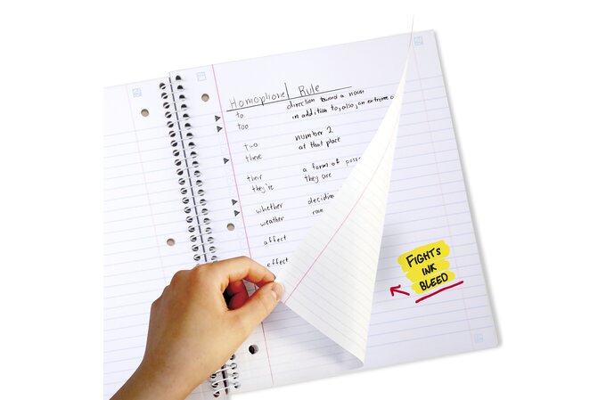 Paper Notebook Study Five Star Spiral Notebook With Study App - 1 Subject Wide Ruled, 80 ...