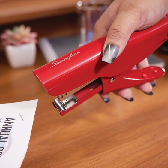 Swingline® Vintage Plier Stapler, Rio Red | Swingline Heavy