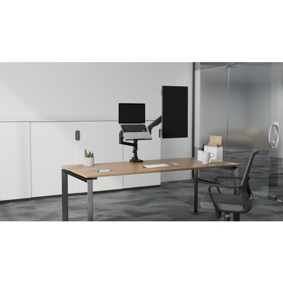 SmartFit™ Premium Heavy Duty Dual Monitor Arm with Laptop