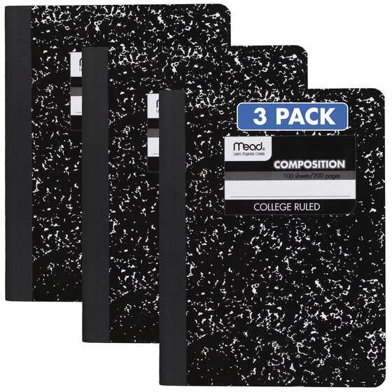 Amazon.com: Mead Spiral Notebook, 3 Subject, College Ruled