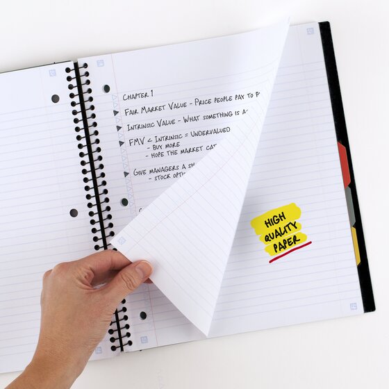 Five Star® Advance Wirebound Notebook Plus Study App, 5