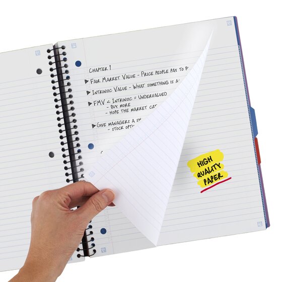 Five Star® Advance® Spiral Notebook Plus Study App, 3