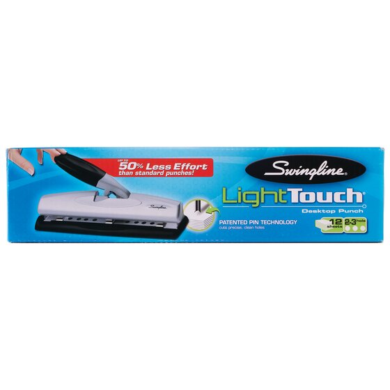 食品・日用品 半額ストア 40% Punch, Desktop LightTouch® Swingline® Easier, Holes 2-3 ホチキス・穴あけパンチ