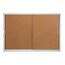 Quartet Enclosed Cork Bulletin Board for Indoor Use, 6' x 4', Sliding Door, Aluminum Frame thumbnail images 1 of 1