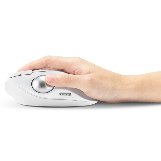 Kensington Baan Draadloze Mobiele Trackball, 2.4 Ghz Frequentie/30 Voet Draadloos Bereik, Links/Rechts Gebruik, Zwart/Rood