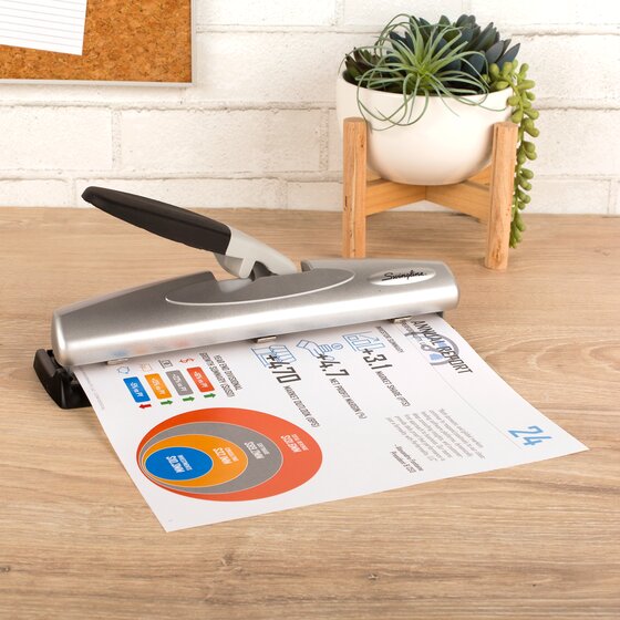 Swingline® LightTouch® Desktop Punch, 40% Easier, 2-3 Holes, 12