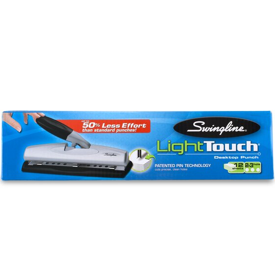 Swingline® LightTouch® Desktop Punch, 40% Easier, 2-3 Holes